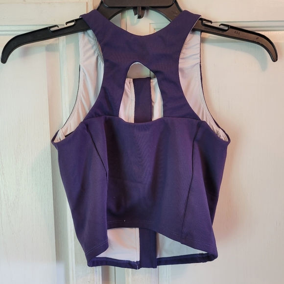 Halara Speedwave Zipper Racerback Cut Out Quick Dry Crop Top - Picture 3 of 7